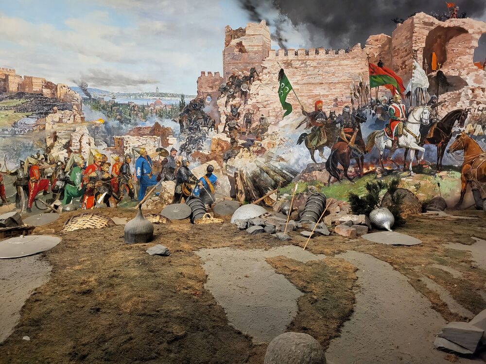 Взятие Константинополя (1453 г.). Диорама. Фото сделано в Военном музее Стамбула.