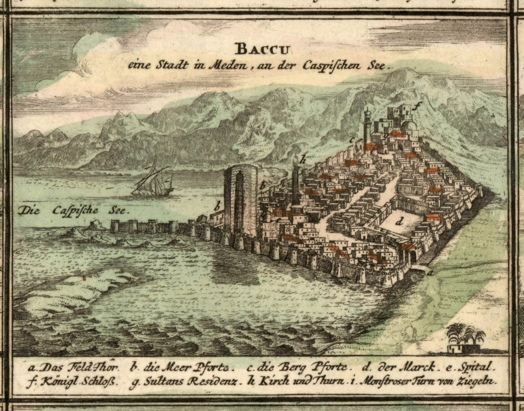 Баку. Старинная европейская гравюра. XVII–XVIII вв.