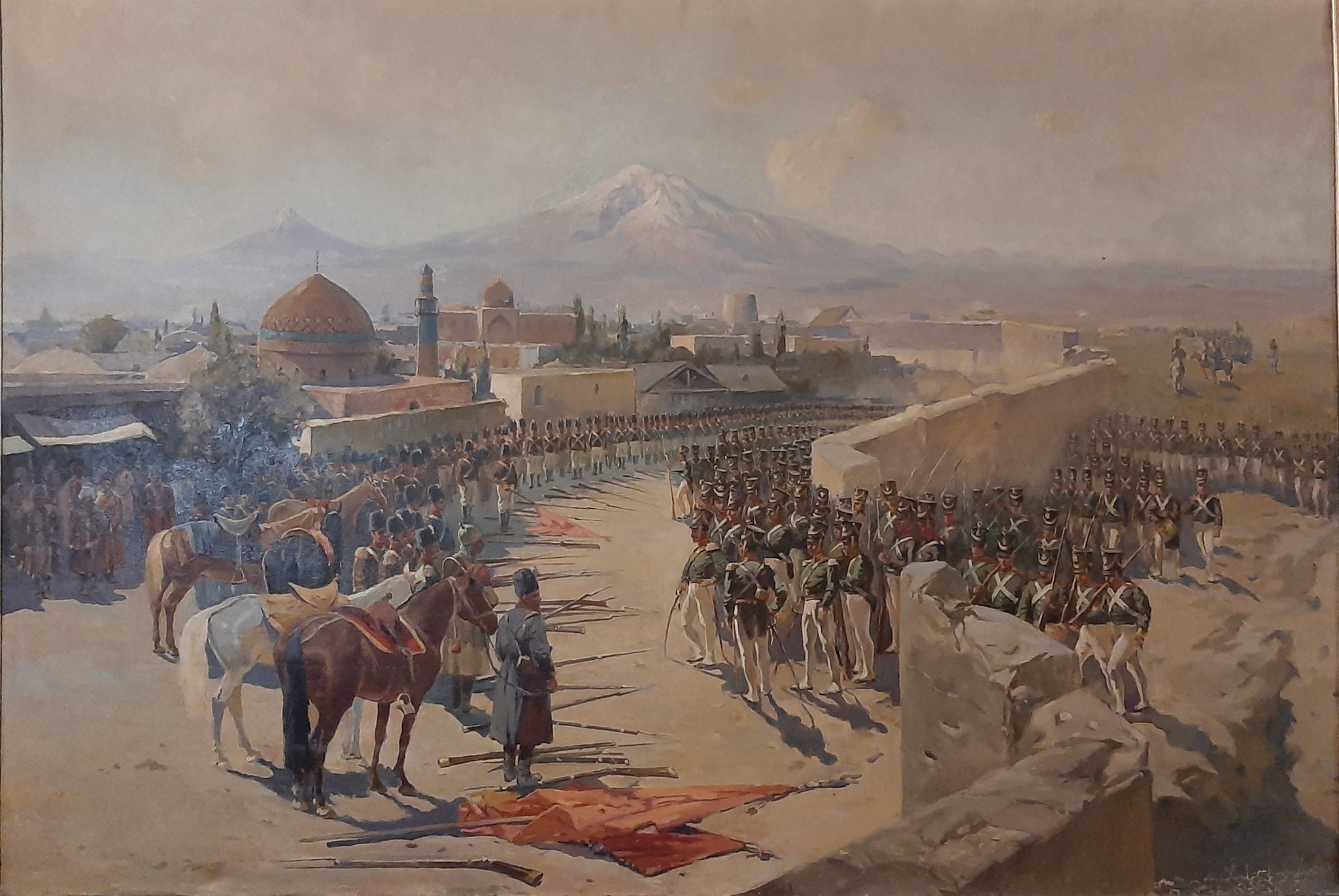 Взятие Эривани русскими войсками. 1827 г. Автор: Ф. Рубо.